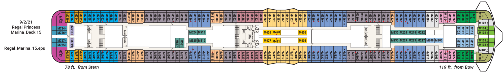 Deck 15 - Marina plan